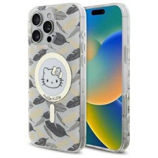 Etui Hello Kitty IML Golden Leaves MagSafe na iPhone 16 Pro Max - białe