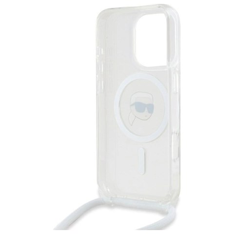 Etui Karl Lagerfeld Crossbody IML Karl Head Magsafe na iPhone 16 Pro Max - przezroczyste Etui Karl Lagerfeld Crossbody IML Karl Head Magsafe na iPhone 16 Pro Max - przezroczyste