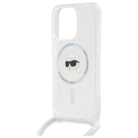 Etui Karl Lagerfeld Crossbody IML Karl Head Magsafe na iPhone 16 Pro - przezroczyste Etui Karl Lagerfeld Crossbody IML Karl Head Magsafe na iPhone 16 Pro - przezroczyste