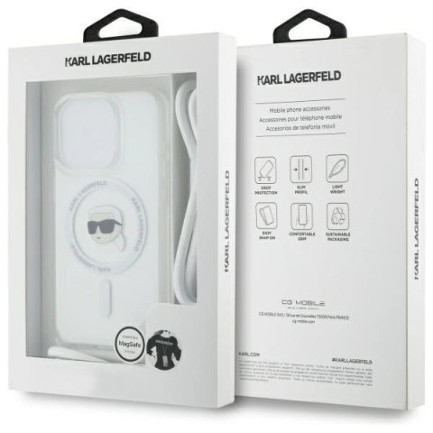 Etui Karl Lagerfeld Crossbody IML Karl Head Magsafe na iPhone 16 Pro - przezroczyste Etui Karl Lagerfeld Crossbody IML Karl Head Magsafe na iPhone 16 Pro - przezroczyste