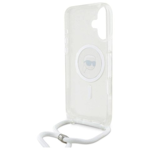 Etui Karl Lagerfeld Crossbody IML Karl Head Magsafe na iPhone 16 - przezroczyste Etui Karl Lagerfeld Crossbody IML Karl Head Magsafe na iPhone 16 - przezroczyste