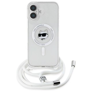 Etui Karl Lagerfeld IML Choupette Head & Cord Magsafe na iPhone 16 - przezroczyste