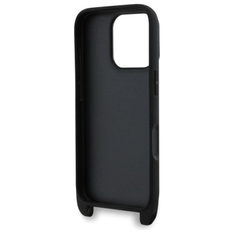 Etui Karl Lagerfeld Saffiano Karl&Choupette Metal Pin CBDY Strap na iPhone 16 Pro Max - czarne Etui Karl Lagerfeld Saffiano Karl&Choupette Metal Pin CBDY Strap na iPhone 16 Pro Max - czarne