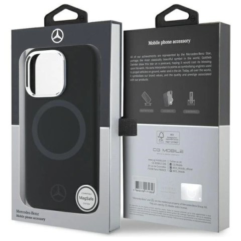 Etui Mercedes Silicone Tonal Logo MagSafe na iPhone 16 Pro Max - czarne Etui Mercedes Silicone Tonal Logo MagSafe na iPhone 16 Pro Max - czarne