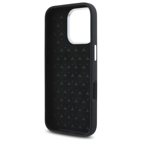 Etui Mercedes Silicone Tonal Logo MagSafe na iPhone 16 Pro - czarne Etui Mercedes Silicone Tonal Logo MagSafe na iPhone 16 Pro - czarne