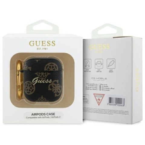 Guess GUA2PG4GPK AirPods 1/2 cover czarny/black 4G Hook Guess GUA2PG4GPK AirPods 1/2 cover czarny/black 4G Hook