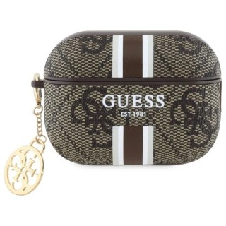 Guess GUAP2P4RPSW AirPods Pro 2 (2022/2023) cover brązowy/brown 4G Printed Stripes Charm