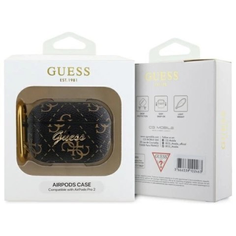 Guess GUAP2PG4GPK AirPods Pro 2 (2022/2023) cover czarny/black 4G Hook Guess GUAP2PG4GPK AirPods Pro 2 (2022/2023) cover czarny/black 4G Hook