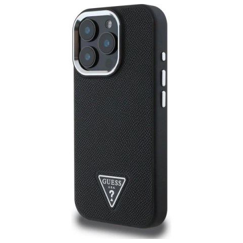 Guess GUHMP16XPGTSPSK iPhone 16 Pro Max 6.3" czarny/black hardcase Grained Triangle MagSafe Guess GUHMP16XPGTSPSK iPhone 16 Pro Max 6.3" czarny/black hardcase Grained Triangle MagSafe