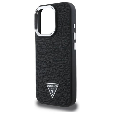 Guess GUHMP16XPGTSPSK iPhone 16 Pro Max 6.3" czarny/black hardcase Grained Triangle MagSafe Guess GUHMP16XPGTSPSK iPhone 16 Pro Max 6.3" czarny/black hardcase Grained Triangle MagSafe