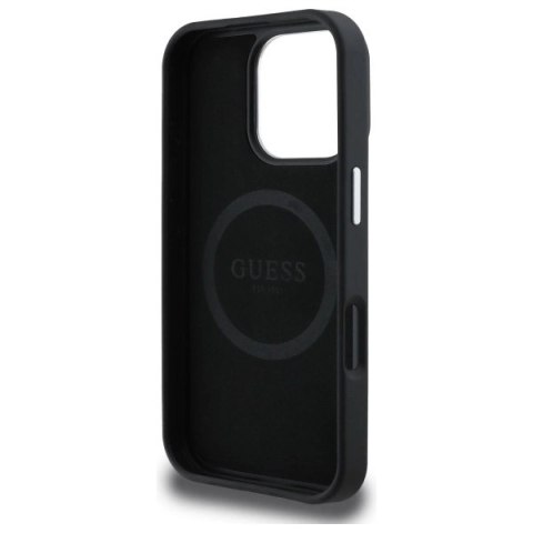 Guess GUHMP16XPGTSPSK iPhone 16 Pro Max 6.3" czarny/black hardcase Grained Triangle MagSafe Guess GUHMP16XPGTSPSK iPhone 16 Pro Max 6.3" czarny/black hardcase Grained Triangle MagSafe