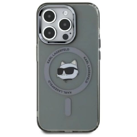 Karl Lagerfeld KLHMP15XHLSCHK iPhone 15 Pro Max 6.7" czarny/black hardcase IML Metal Choupette Head MagSafe Karl Lagerfeld KLHMP15XHLSCHK iPhone 15 Pro Max 6.7" czarny/black hardcase IML Metal Choupette Head MagSafe