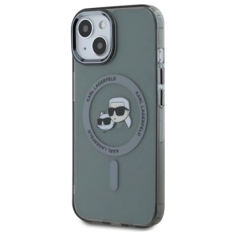 Karl Lagerfeld KLHMP15SHLSKCK iPhone 15 6.1" czarny/black hardcase IML Metal Karl&Choupette Head MagSafe Karl Lagerfeld KLHMP15SHLSKCK iPhone 15 6.1" czarny/black hardcase IML Metal Karl&Choupette Head MagSafe