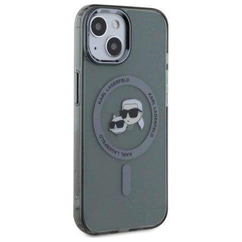 Karl Lagerfeld KLHMP15SHLSKCK iPhone 15 6.1" czarny/black hardcase IML Metal Karl&Choupette Head MagSafe Karl Lagerfeld KLHMP15SHLSKCK iPhone 15 6.1" czarny/black hardcase IML Metal Karl&Choupette Head MagSafe