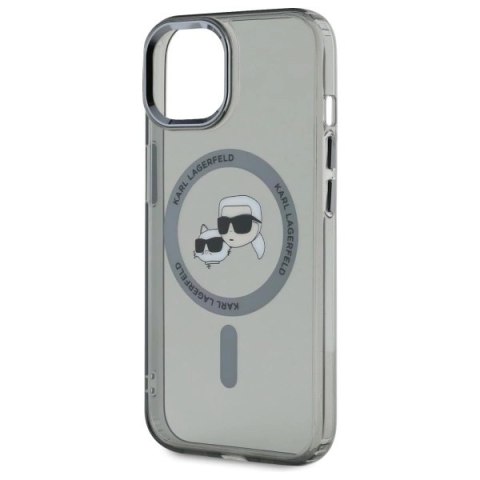 Karl Lagerfeld KLHMP15SHLSKCK iPhone 15 6.1" czarny/black hardcase IML Metal Karl&Choupette Head MagSafe Karl Lagerfeld KLHMP15SHLSKCK iPhone 15 6.1" czarny/black hardcase IML Metal Karl&Choupette Head MagSafe