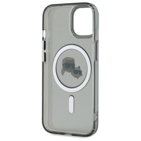 Karl Lagerfeld KLHMP15SHLSKCK iPhone 15 6.1" czarny/black hardcase IML Metal Karl&Choupette Head MagSafe Karl Lagerfeld KLHMP15SHLSKCK iPhone 15 6.1" czarny/black hardcase IML Metal Karl&Choupette Head MagSafe