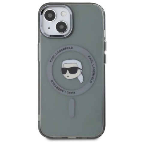Karl Lagerfeld KLHMP15SHLSKIK iPhone 15 6.1" czarny/black hardcase IML Metal Karl Head MagSafe Karl Lagerfeld KLHMP15SHLSKIK iPhone 15 6.1" czarny/black hardcase IML Metal Karl Head MagSafe
