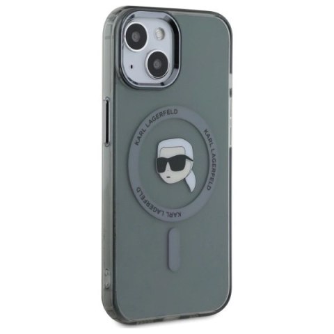 Karl Lagerfeld KLHMP15SHLSKIK iPhone 15 6.1" czarny/black hardcase IML Metal Karl Head MagSafe Karl Lagerfeld KLHMP15SHLSKIK iPhone 15 6.1" czarny/black hardcase IML Metal Karl Head MagSafe