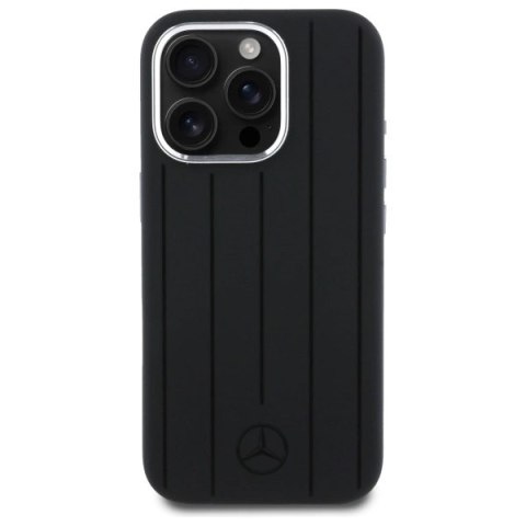 Mercedes MEHMP16L23SUVSK iPhone 16 Pro 6.3" czarny/black hardcase Silicone Vertical Tonal Stripes MagSafe Mercedes MEHMP16L23SUVSK iPhone 16 Pro 6.3" czarny/black hardcase Silicone Vertical Tonal Stripes MagSafe