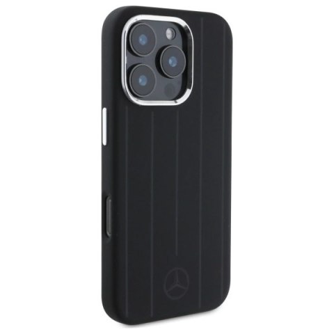 Mercedes MEHMP16L23SUVSK iPhone 16 Pro 6.3" czarny/black hardcase Silicone Vertical Tonal Stripes MagSafe Mercedes MEHMP16L23SUVSK iPhone 16 Pro 6.3" czarny/black hardcase Silicone Vertical Tonal Stripes MagSafe