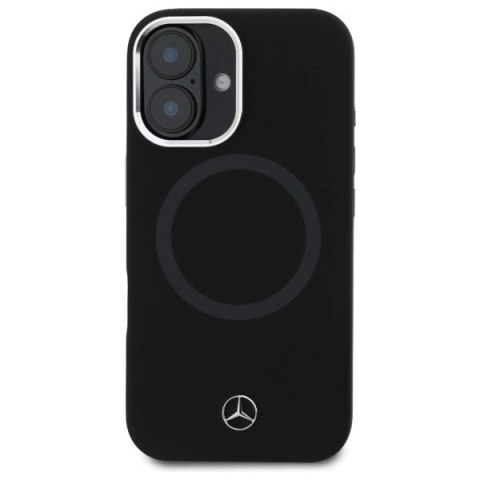 Mercedes MEHMP16S23SUTTK iPhone 16 6.1" czarny/black hardcase Silicone Tonal Logo MagSafe