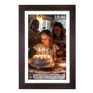 Ramka cyfrowa 15.6" Denver Frameo PFF-1543DW - brązowa