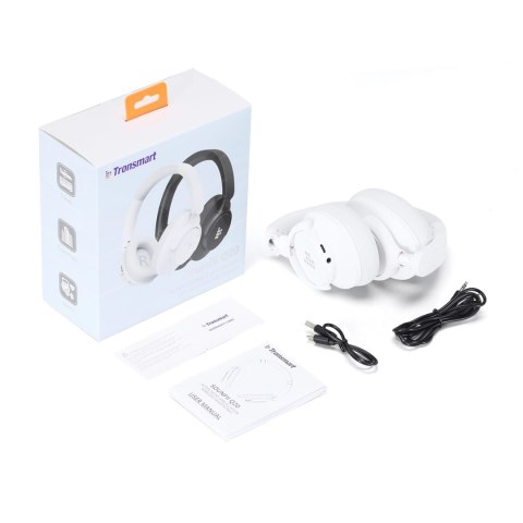 Słuchawki bezprzewodowe Tronsmart Sounfii Q20 ANC nauszne Bluetooth 5.3 - białe Słuchawki bezprzewodowe Tronsmart Sounfii Q20 ANC nauszne Bluetooth 5.3 - białe