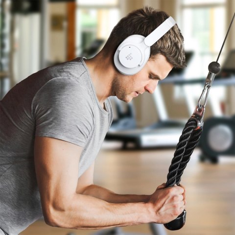 Słuchawki bezprzewodowe Tronsmart Sounfii Q20 ANC nauszne Bluetooth 5.3 - białe Słuchawki bezprzewodowe Tronsmart Sounfii Q20 ANC nauszne Bluetooth 5.3 - białe