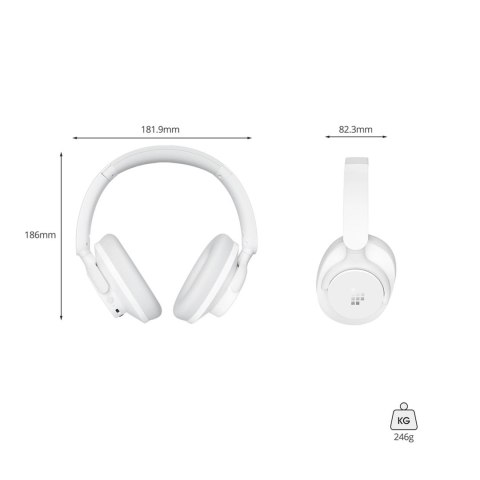 Słuchawki bezprzewodowe Tronsmart Sounfii Q20 ANC nauszne Bluetooth 5.3 - białe Słuchawki bezprzewodowe Tronsmart Sounfii Q20 ANC nauszne Bluetooth 5.3 - białe