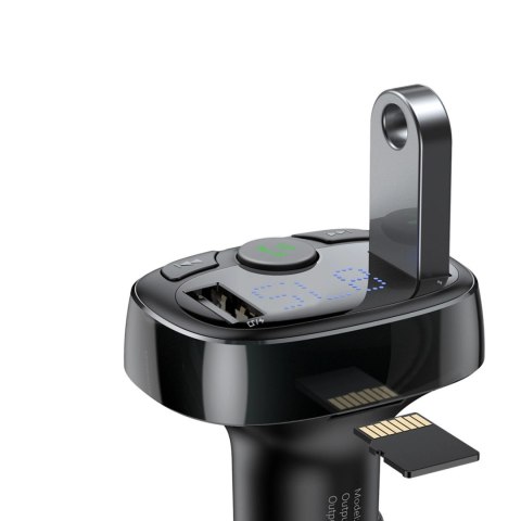 Transmiter Bluetooth / ładowarka do samochodu Baseus S-09A (Overseas Edition) - czarny Transmiter Bluetooth / ładowarka do samochodu Baseus S-09A (Overseas Edition) - czarny