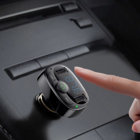 Transmiter Bluetooth / ładowarka do samochodu Baseus S-09A (Overseas Edition) - czarny Transmiter Bluetooth / ładowarka do samochodu Baseus S-09A (Overseas Edition) - czarny