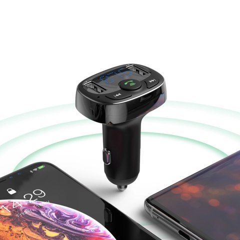 Transmiter Bluetooth / ładowarka do samochodu Baseus S-09A (Overseas Edition) - czarny Transmiter Bluetooth / ładowarka do samochodu Baseus S-09A (Overseas Edition) - czarny