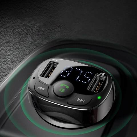 Transmiter Bluetooth / ładowarka do samochodu Baseus S-09A (Overseas Edition) - czarny Transmiter Bluetooth / ładowarka do samochodu Baseus S-09A (Overseas Edition) - czarny