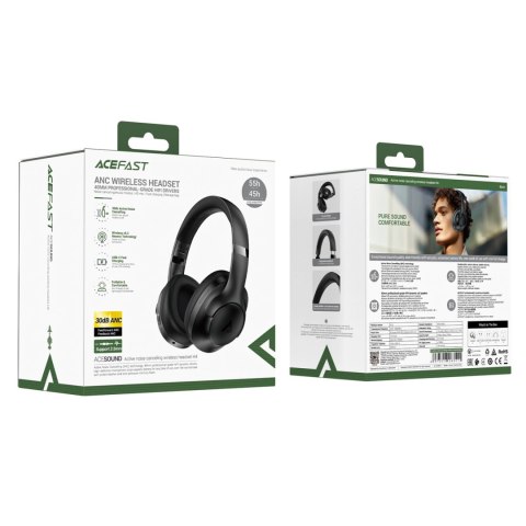 Acefast H4 active noise canceling wireless headset black Acefast H4 active noise canceling wireless headset black