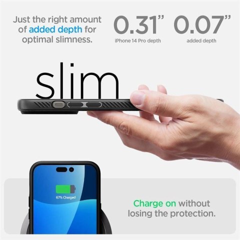Etui Spigen Liquid Air na iPhone 14 Pro - czarny mat Etui Spigen Liquid Air na iPhone 14 Pro - czarny mat