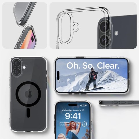 Etui Spigen Ultra Hybrid Mag z MagSafe na iPhone 16 Plus - czarne Etui Spigen Ultra Hybrid Mag z MagSafe na iPhone 16 Plus - czarne