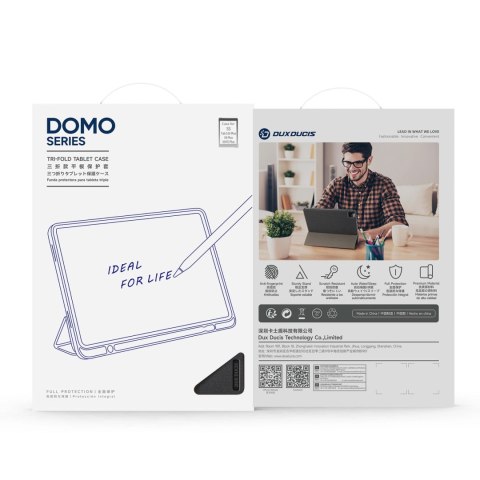 Etui z ekoskóry Dux Ducis Domo z podstawką do Samsung Tab S10+ / S9+ / S9 FE+ - czarne Etui z ekoskóry Dux Ducis Domo z podstawką do Samsung Tab S10+ / S9+ / S9 FE+ - czarne