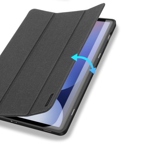 Etui z ekoskóry Dux Ducis Domo z podstawką do Samsung Tab S10+ / S9+ / S9 FE+ - czarne Etui z ekoskóry Dux Ducis Domo z podstawką do Samsung Tab S10+ / S9+ / S9 FE+ - czarne