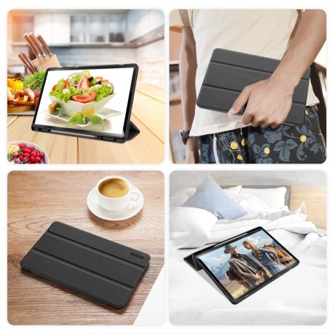 Etui z ekoskóry Dux Ducis Domo z podstawką do Samsung Tab S10+ / S9+ / S9 FE+ - czarne Etui z ekoskóry Dux Ducis Domo z podstawką do Samsung Tab S10+ / S9+ / S9 FE+ - czarne