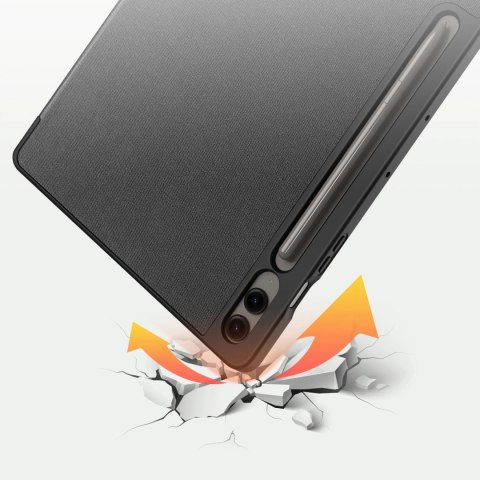 Etui z ekoskóry Dux Ducis Domo z podstawką do Samsung Tab S10+ / S9+ / S9 FE+ - czarne Etui z ekoskóry Dux Ducis Domo z podstawką do Samsung Tab S10+ / S9+ / S9 FE+ - czarne