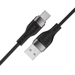Kabel Acefast C11-04 USB-A - USB-C 3A 1,2 m w magnetycznym oplocie - czarny