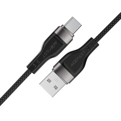 Kabel Acefast C11-04 USB-A - USB-C 3A 1,2 m w magnetycznym oplocie - czarny Kabel Acefast C11-04 USB-A - USB-C 3A 1,2 m w magnetycznym oplocie - czarny