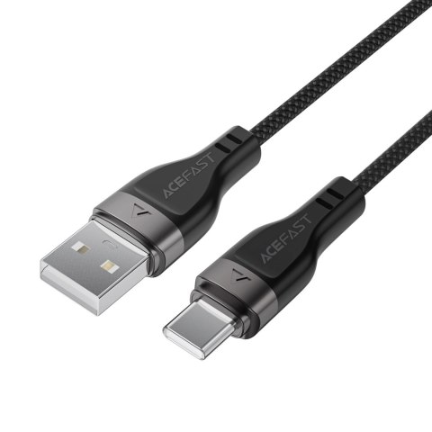 Kabel Acefast C11-04 USB-A - USB-C 3A 1,2 m w magnetycznym oplocie - czarny Kabel Acefast C11-04 USB-A - USB-C 3A 1,2 m w magnetycznym oplocie - czarny