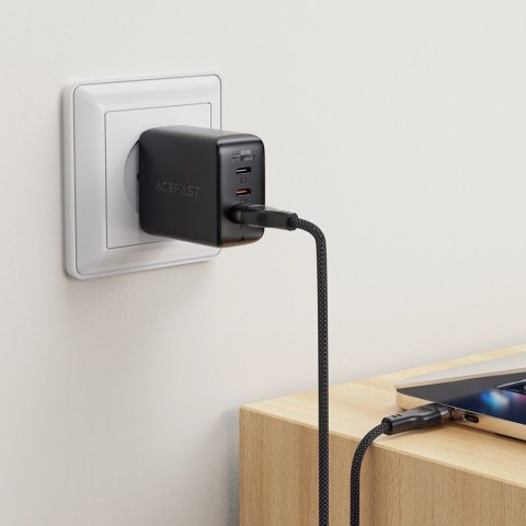 Kabel Acefast C11-04 USB-A - USB-C 3A 1,2 m w magnetycznym oplocie - czarny Kabel Acefast C11-04 USB-A - USB-C 3A 1,2 m w magnetycznym oplocie - czarny
