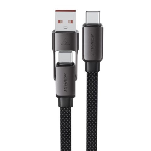 Kabel Acefast C13-04 USB-C - USB-A / USB-C 480Mb/s 3A 1.2m - czarny Kabel Acefast C13-04 USB-C - USB-A / USB-C 480Mb/s 3A 1.2m - czarny