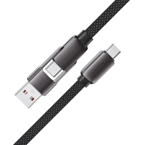 Kabel Acefast C13-05 USB-C - USB-A / USB-C 480Mb/s 3A 0.2m - czarny Kabel Acefast C13-05 USB-C - USB-A / USB-C 480Mb/s 3A 0.2m - czarny