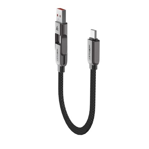 Kabel Acefast C13-05 USB-C - USB-A / USB-C 480Mb/s 3A 0.2m - czarny Kabel Acefast C13-05 USB-C - USB-A / USB-C 480Mb/s 3A 0.2m - czarny