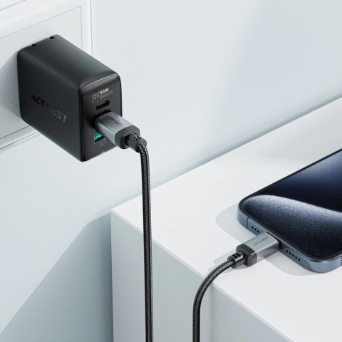 Kabel Acefast C20-03 USB-C - USB-C 480Mb/s 3A 1.2m - czarny