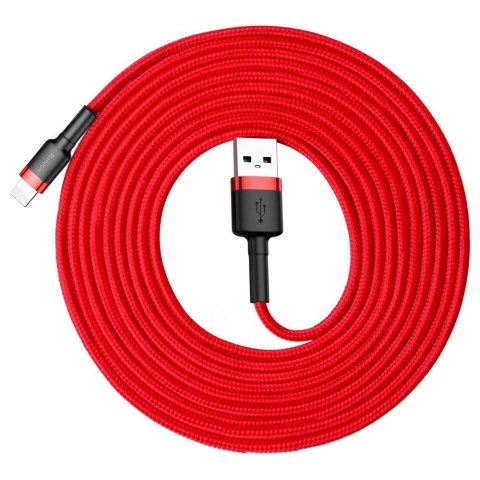Kabel Baseus Cafule USB-A / Lightning 2A QC 3.0 3 m - czerwony Kabel Baseus Cafule USB-A / Lightning 2A QC 3.0 3 m - czerwony