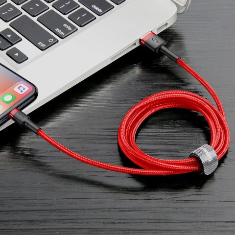 Kabel Baseus Cafule USB-A / Lightning 2A QC 3.0 3 m - czerwony Kabel Baseus Cafule USB-A / Lightning 2A QC 3.0 3 m - czerwony